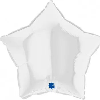 Balónek Hvězda bílá NB 18"/46cm fóliový balónek nafukovací