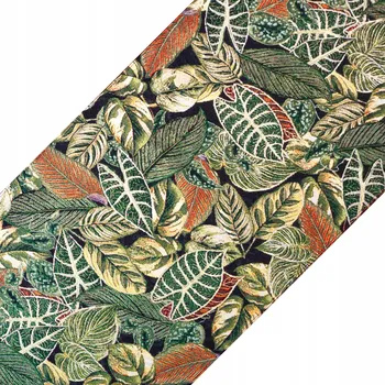 ubrus Gobelínový běhoun na stůl zelený hnědý Džungle 300 cm