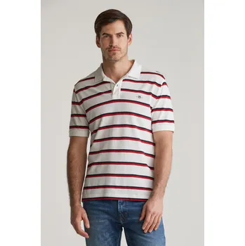 Pánské oblečení POLOKOŠILE GANT STRIPED SS POLO EGGSHELL