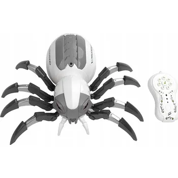 autíčko Dálkově ovládaný pavouk HH Poland bílý plastový se zvukem a mlhou