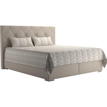 Postel BLANAŘ Manželská postel Gabriela 180x200 krémová, bez matrace