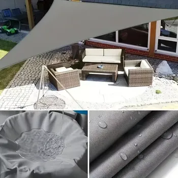 Krycí plachta Stínová plachta 4x4x4 m - šedá