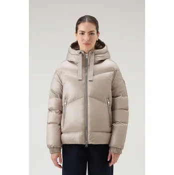 Pánská casual bunda BUNDA WOOLRICH ALIQUIPPA SHORT PUFFER JACKET LIGHT TAUPE