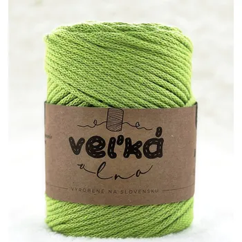 Příze VEĽKÁvlna VEL'KÁvlna bavlněná šňůra na háčkování 3mm Pistácie