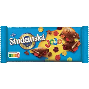 Čokoláda ORION Čokoláda Studentská pečeť mléčná čokoláda Jojo želé 150 g