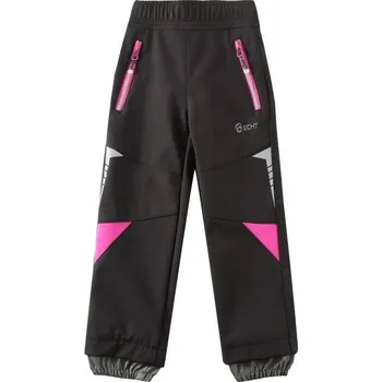 Dívčí kalhoty DĚTSKÉ SOFTSHELLOVÉ KALHOTY ČERNO/ RŮŽOVÁ HXD008 VELIKOSTI 92-128 Velikost: 116/122, Barva: Černá/ růžová
