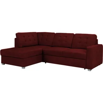 Sedací souprava Rohová sedací souprava levá s měkkými opěrnými polštáři, mechanismem rozkládání typu delfín a úložným prostorem na lůžkoviny Milo - Gawin Meble monolith 1A 59 236x86 cm