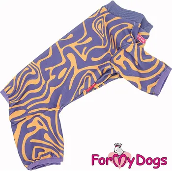 Obleček pro psa FOR MY DOGS Pyžamo Purple&Orange, fialovo-oranžové Velikost: 10/XS