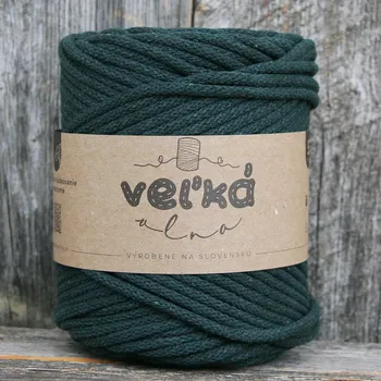 Příze VEĽKÁvlna VEL'KÁvlna bavlněná šňůra na háčkování 5mm Monstera