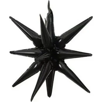 Balónek Hvězda 3D černá 60cm - fóliový balónek