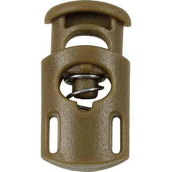 Koncovka na šňůrku vysoká 10 ks - coyote