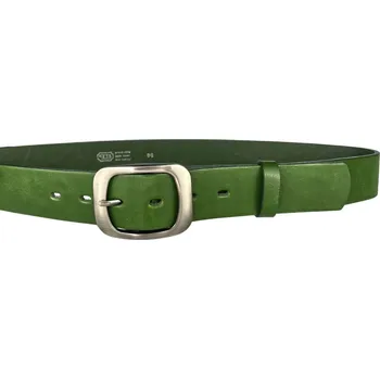 Opasek PENNY BELTS Kožený opasek 9931 zelený - 105 cm