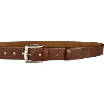 Opasek PENNY BELTS Pánský kožený opasek EXKLUZIV 25-V1-48 hnědý - 85 cm