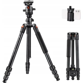 Stativ STATIV TRIPOD PRO FOTOAPARÁT + 3D Hlava a držák na telefon K&F