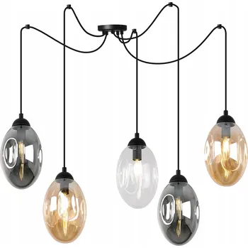 ZÁVĚSNÉ STROPNÍ SVÍTIDLO LUSTR DO OBÝVÁKU POKOJE LOŽNICE LOFT PAVOUK E14