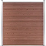 vidaXL Zahradní plot dřevoplast 180 x 186 cm hnědý