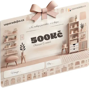 Dárková krabička usporadejto.cz Dárkový poukaz / Tip na dárek / Voucher v hodnotě 500Kč