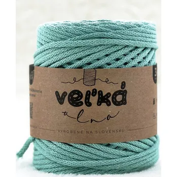 Příze VEĽKÁvlna VEL'KÁvlna bavlněná šňůra na háčkování 3mm Máta
