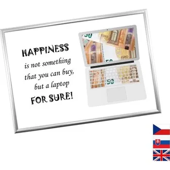 Žertovný předmět Rámeček na darování peněz - Notebook, Nápis anglicky, Rámeček 907 - stříbrná metalická