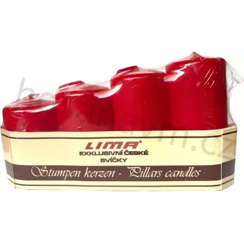 Svíčka Adventní svíce (4ks/bal), pyramida, červená