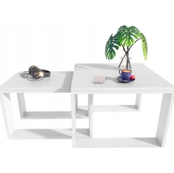 Konferenční stolek Konferenční stolek Matkam PER čtvercový 60 x 60 x 43,3 cm bílý