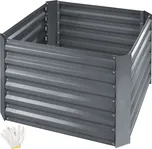 TecTake GmbH 403448 vyvýšený záhon artemisia 360l pozinkovaný 80x80x57cm - šedá