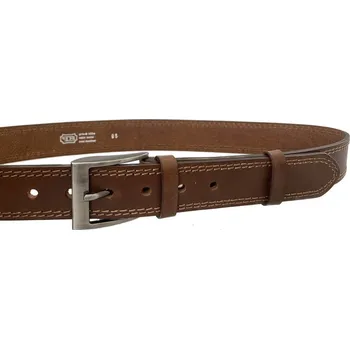 Opasek PENNY BELTS Kožený opasek 22-2-48 hnědý - 115 cm