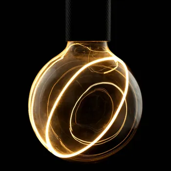 Žárovka BIG WHITE (SLV) LED Iluze Globe 125 se skloněným vrcholem LED žárovka, kouřový efekt, E27, fázové stmívání, 5W, 2200K 1008160