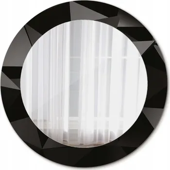 Zrcadlo Moderní kulaté Zrcadlo Abstraktní černá 60 cm