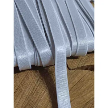 Textilní guma Pruženka saténová / ramínková šíře 10 mm barva bílá