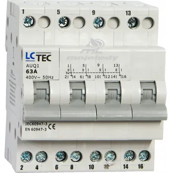 Elektrická zásuvka Přepínač zdroje napájení síť/agregát 32A 4P