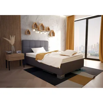 Postel BLANAŘ Čalouněná postel Grace 120x200 šedá koženka