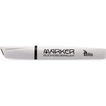 Černý popisovač Tetis s možností suchého mazání, černý fix s kuželovým hrotem na bílé tabule, 1 ks