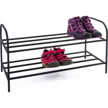 regál POLICE STOJAN REGÁL ORGANIZÉR NA BOTY DVOUÚROVŇOVÝ KOVOVÝ ČERNÝ LOFT