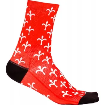 Pánské ponožky Cyklistické Ponožky Wilier Alabadra červené, velikost S/M