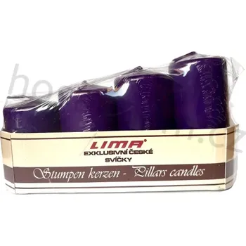 Svíčka Lima Adventní svíce 4 ks tmavě fialová