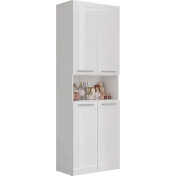 Koupelnový nábytek FALCO Koupelnová vysoká skříňka Noemi 1K DK bílá lesk