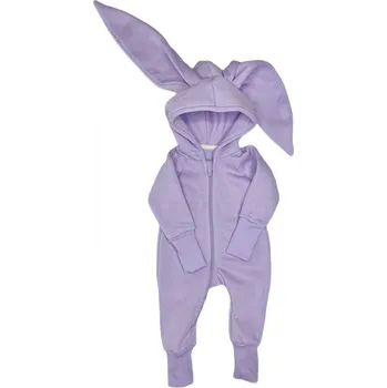 Kojenecký overall Mimilove Dětský zateplený overal králíček 06-18m. Levandule