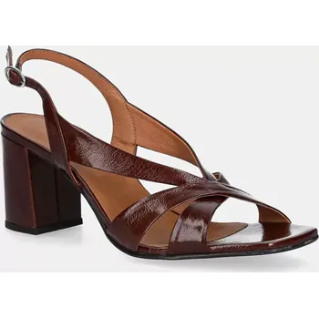 Dámské sandále Kožené sandály Jonak VANITY 3600215 hnědá 88X, EUR 39