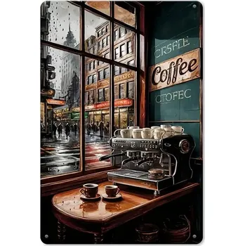 Plechová cedule BAF RETRO plechová cedule 2D - KAVÁRNA 30 X 20 cm