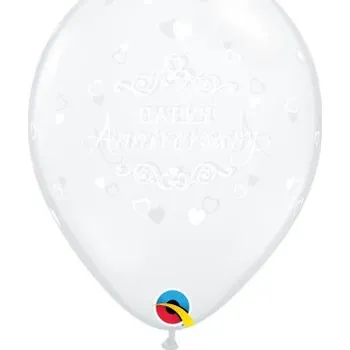 Balónek Potisk šťastné výročí 11"/28 - 6ks Balónek Qualatex