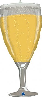 Sklenice na šampaňské 37"/94cm fóliový balónek nafukovací
