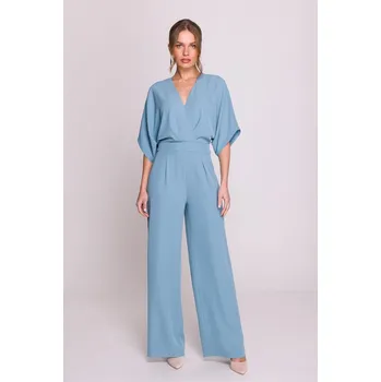 Dámský kostýmek Společenský overal Stylove S395 světle modrý EU velikost: S