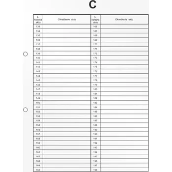 Obraz ABECEDNÍ ZÁLOŽKA do osobních spisů "C" PAPÍROVÁ Biurfol A4 10 kusů