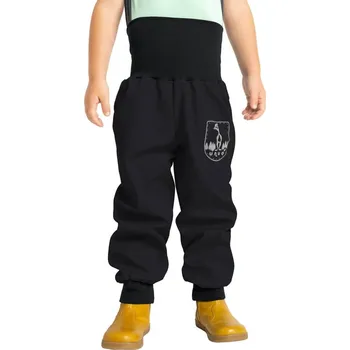 Chlapecké kalhoty DĚTSKÉ SOFTSHELLOVÉ KALHOTY BEZ ZATEPLENÍ UNUO Barva: Černá, Velikost: 92/98