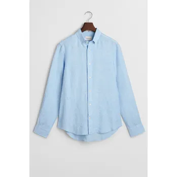 Pánská košile KOŠILE GANT SLIM LINEN SHIRT CAPRI BLUE