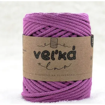 Příze VEĽKÁvlna VEL'KÁvlna bavlněná šňůra na háčkování 3mm Muškát