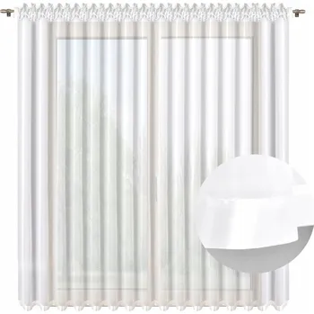 Záclona klasická voálová záclona 400 cm x 250 cm bílá