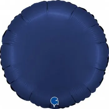 Balónek Kruh saténově navy modrý 18"/46cm fóliový balónek nafukovací