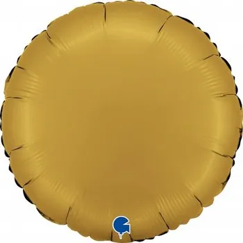 Balónek Kruh saténově zlatý 18"/46cm fóliový balónek nafukovací
